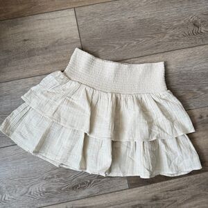 Universal Thread Cream Tiered Ruffle Mini Skirt